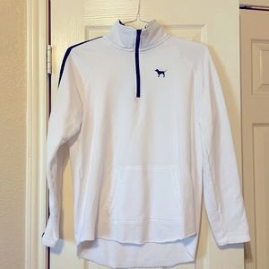 Pink sweatshirt, women’s size large, white